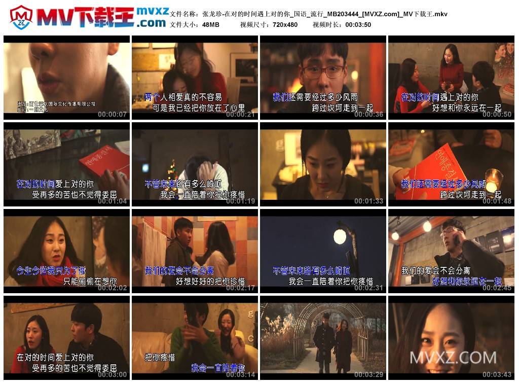 张龙珍-在对的时间遇上对的你_国语_流行_MB203444